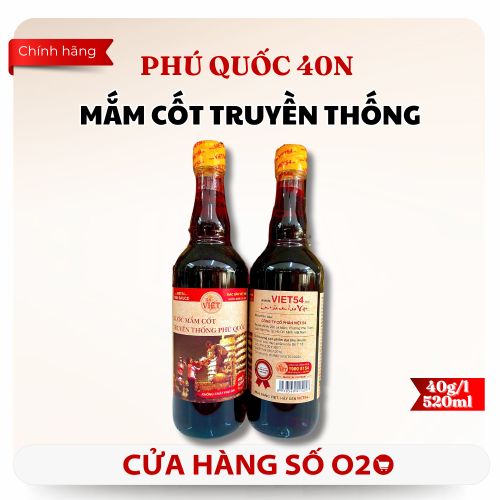 Nước Mắm Cốt Truyền Thống Phú Quốc 40N – Chai 520ml